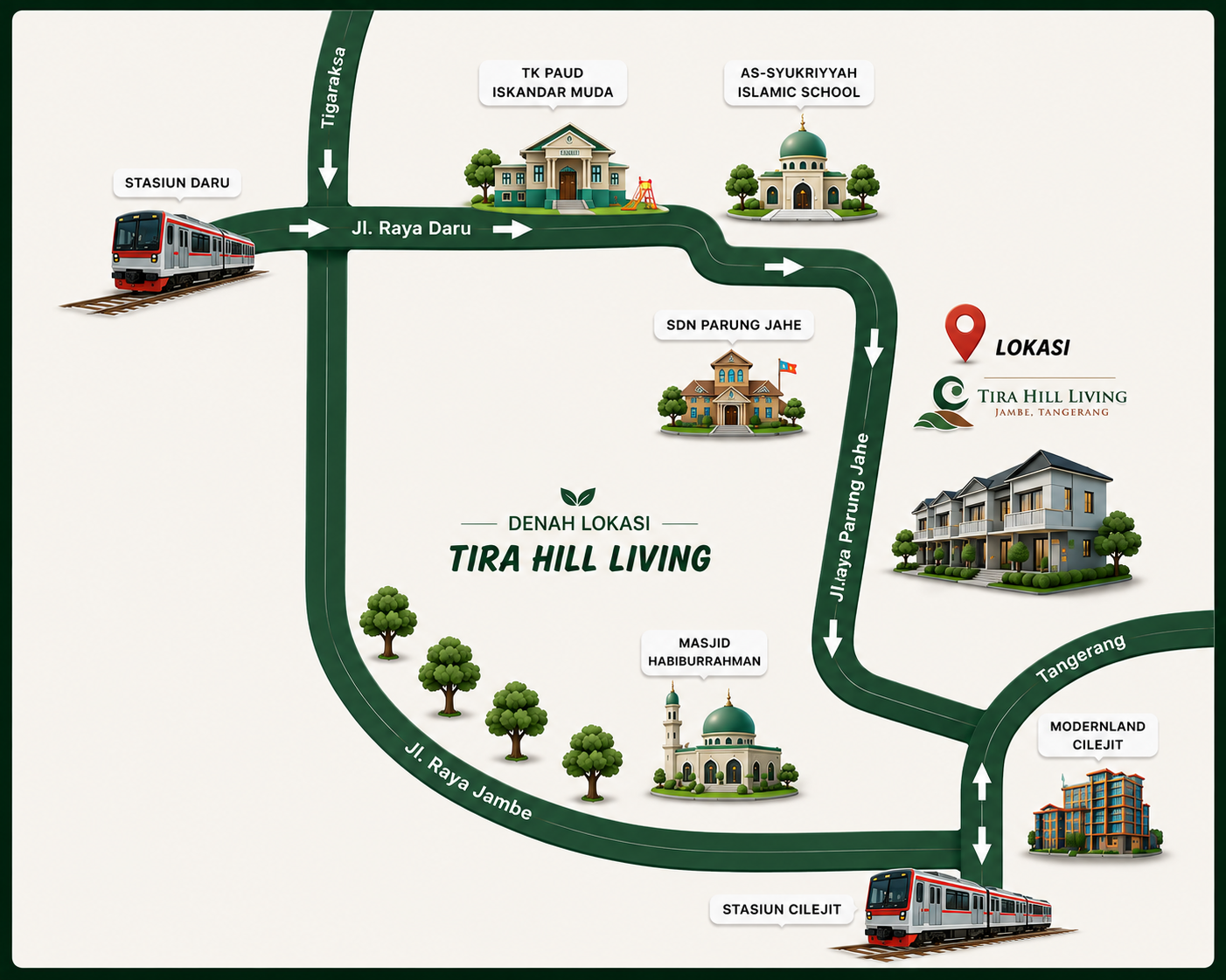 Denah lokasi Tira Hill Living